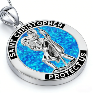 Pendentif rond style Ins, pendentif collier Mary <span class=keywords><strong>Jane</strong></span> bleu australien, accessoires en gros - Product Image 5