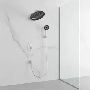 Set <span class=keywords><strong>Doccia</strong></span> Incassato WEIHAO Bianco a <span class=keywords><strong>2</strong></span> Funzioni <span class=keywords><strong>con</strong></span> Soffione a Pioggia e Doccetta per Bagno - Product Image 1