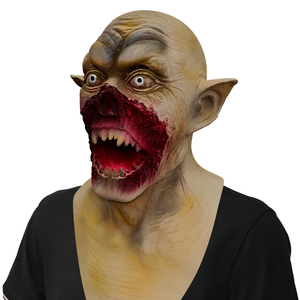 Máscara de Látex de Demonio de Terror, Máscara de Fantasma Aterrador con Orejas Grandes, Accesorio de Cabeza de <span class=keywords><strong>Vampiro</strong></span> para Fiesta de Halloween, Cosplay, Personalizable - Product Image 6