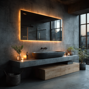 مرآة جدارية مُضاءة بإطار من من من من أجل غرفة نوم المعيشة - Product Image 3