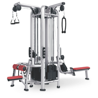 Máquina Multifuncional Comercial para Gimnasio de 4 y 8 Estaciones con Funciones de PULL DOWN y Remo Bajo