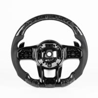 Volant de voiture Mercedes-Benz AMG en fibre de carbone forgée et cuir perforé avec palettes de changement de vitesse pour toutes les séries