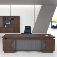 Bureau de direction en MDF convertible en forme de L 2024 - Mobilier de bureau moderne pour PDG/Directeur/Général - Fonctionnalité extensible - Garantie 3 ans