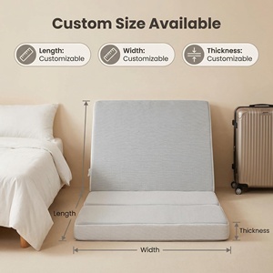 Colchón Plegable Portátil y Resistente con Funda <span class=keywords><strong>de</strong></span> Tela Tejida, <span class=keywords><strong>Colchoneta</strong></span> Transpirable para Viajes, Escuela y Hospital - Product Image 4