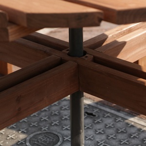 โต๊ะปิกนิกทรงกลมไม้คุณภาพเยี่ยม โต๊ะไม้สำหรับปิกนิกและกาแฟ - Product Image 5