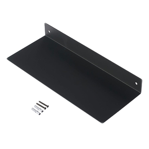 Estantería decorativa de acero, estantes flotantes de pared negros personalizados, con recubrimiento en polvo, estante flotante de acero Industrial - Product Image 2