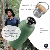 Bouteille d'Eau Isotherme Réutilisable en Acier Inoxydable, Compatible Lave-Vaisselle, Gobelet Isotherme à Double Paroi en Métal