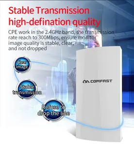 QCA9533 Водонепроницаемый Открытый 2,4 г 300 Мбит/с 1 км открытый беспроводной AP/CPE/Wi-Fi мост точка-точка CF-E130N V2
