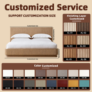 Cadre de <span class=keywords><strong>lit</strong></span> en <span class=keywords><strong>bois</strong></span> massif, taille double, design nordique moderne, lits en <span class=keywords><strong>bois</strong></span> avec support robuste, ensemble de meubles de chambre à coucher pour chambre principale - Product Image 2