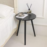 Table d'appoint noire moderne pour la décoration intérieure, petite table d'appoint pour petits espaces, salon, chambre, entrée, balcon, durable, avec rangement