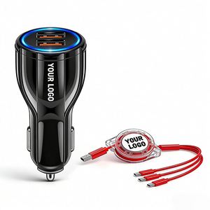 Wholesale Universal Retractable 3 in 1 Multi With Custom Logo Fast Charging Promo Business Gift Usb Cable - Product Image 1