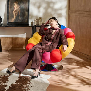 เก้าอี้โซฟาเดี่ยวดีไซน์ทันสมัย หมุนได้ รุ่นเรนโบว์อะเนโมน เฟอร์นิเจอร์ห้องนั่งเล่น โครงสร้างแข็งแรง เป็นมิตรต่อสิ่งแวดล้อม - Product Image 1