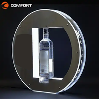 Bouteille d'alcool en acrylique illuminée personnalisée barre arrière Glorifier Display Bottle Led Shelf Holder pour le vin, le whisky et la vodka