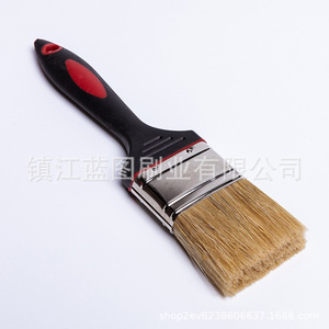 Paintbrush Pig Bristles 15-22mm <b>Rubber</b> <b>Plastic</b> Handle Black Red Painting Brushing Cleaning LT626B - Product Image 5