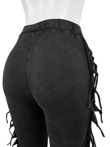 <span class=keywords><strong>Pantalon</strong></span> évasé décontracté en coton délavé pour femmes, impression de vêtements solides pour femmes, <span class=keywords><strong>pantalon</strong></span> Streetwear pour femmes, <span class=keywords><strong>pantalon</strong></span> de combinaison pour femmes - Product Image 2