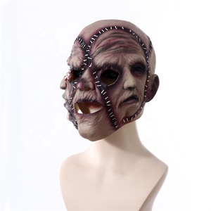 Maschera di <span class=keywords><strong>Halloween</strong></span> <span class=keywords><strong>per</strong></span> Adulti a Tre Facce in Latex Morbido, Simulazione Horror, 4 Colori Digitali, Vendita Calda - Product Image 6