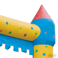 Château Gonflable Star Castle pour Enfants avec Toboggan et Rampe d'Escalade, Écologique, Qualité Commerciale, pour Fêtes en Jardin, en PVC