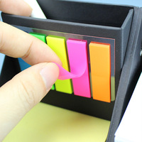 Support de notes pliable personnalisé avec logo, bloc-notes carré en papier kraft avec boîte à stylos