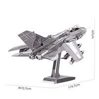 Modèle d'assemblage en métal 3D de chasseurs Tornado Piececool, avion d'aviation moderne, art mécanique décoratif, cadeau pour adultes et enfants