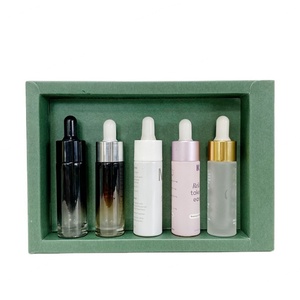 15ml Round Empty Custom Black Ombre Color Facial Oil Packaging Serum Glass Dropper <b>Bottles</b> with Screen Printing OEM/ODM - Product Image 4