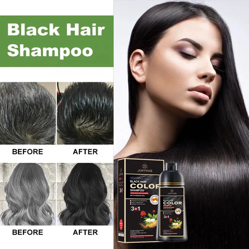 Plant Snelle Zwarte Haarverf Kleur Shampoo Beste Professionele Kruiden Biologische Bruine Haarkleuring Shampoo Voor Grijs Haar