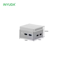 INYUDA-MiniPC Intel de cuatro núcleos, 8GB, DDR4, 128/256GB, SSD, sistema operativo Windows para el hogar/oficina, negocios, industrial, EU JP