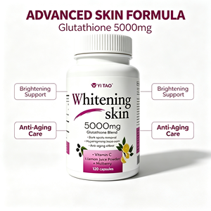 Capsules de Glutathion Marque Blanche 5000mg Éclaircissement de la Peau Taches Brunes Hyperpigmentation Anti-Âge Vitamine C Citron Mûrier OEM - Product Image 3