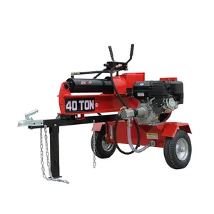 40TON Gasoline Log Splitter Hydraulic Vertical plus Horizontal Durable esay to transport and use two hands operate