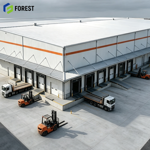 Heavy Structural Steel Frame Commercial Warehouse Wide Clear Span Prefabricated Industrial Logistics <b>Hub</b> Facility - Product Image 1