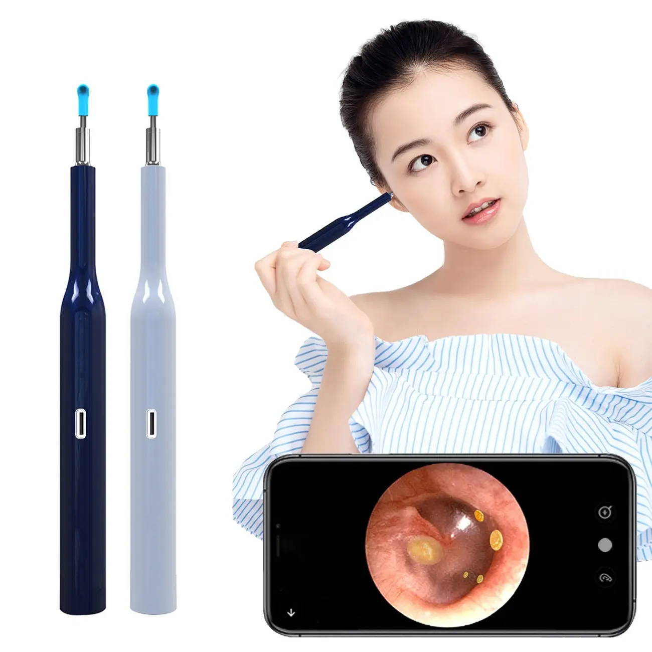 wifi ear wax removal tool health safe ear pick tool hd endoscope camera electronic spiral ear cleaner