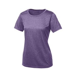 Camiseta de Verano Personalizada para Mujer, Manga Corta, Color Sólido, Informal y Transpirable, para Gimnasio y Deportes - Product Image 1