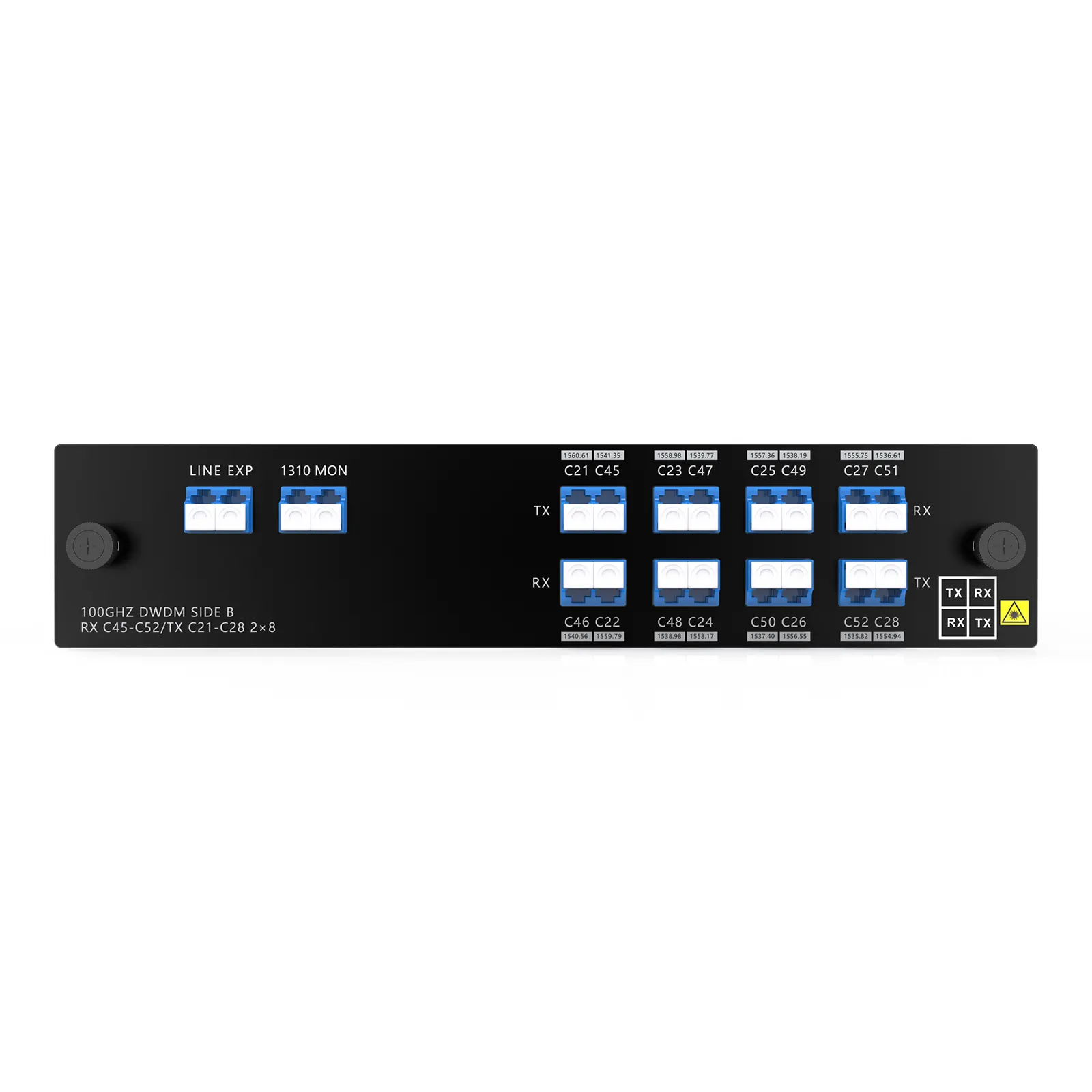 6COM 8 Channels 100GHz C45-C52, with Monitor, Expansion and 1310nm Port, LC/UPC, Single Fiber DWDM Mux Demux, Side-B, FMU Plug-i