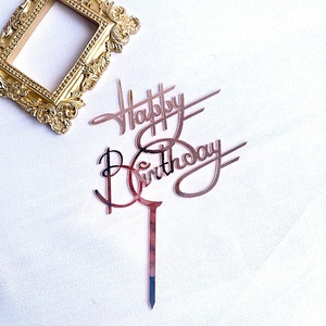 Gran oferta <span class=keywords><strong>de</strong></span> adornos acrílicos para pasteles, números decorativos <span class=keywords><strong>de</strong></span> feliz cumpleaños para fiestas, accesorios para pasteles - Product Image 6