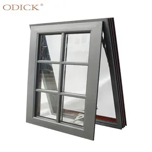 ODICK Strong Aluminum Glass Iron Grill Design Door Window With Security Mesh Aluminum Alloy Stainless Steel Office Building Mall