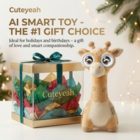 Cuteyeah Giraffe KI-Sprachgesteuerter Lernroboter Plüschtier Kindergeschenk Weiche Stoffpuppe EN71 Zertifiziert 2026 Neu Interaktiv