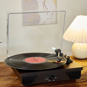 Vente Flash : Lecteur de disques vinyles rétro multifonctionnel 2 vitesses, anti-skating, entraînement par courroie, vinyle 5.0, 4 canaux stéréo, arrêt automatique - Product Image 4