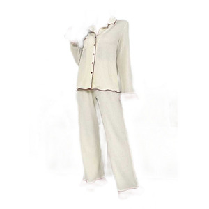 Il produttore di pigiami a maniche lunghe con colletto rovesciato pigiama tinta unita ha messo direttamente la fabbrica di vestiti per la <span class=keywords><strong>casa</strong></span> - Product Image 5