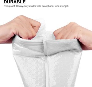 Ctcx Trắng bưu phẩm Poli độn phong bì bong bóng bưu phẩm biểu tượng tùy chỉnh trắng Vận chuyển chuyển phát nhanh Túi bong bóng bưu phẩm bong bóng polymailers - Product Image 3