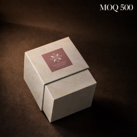 Boîte à bougies en papier d'art de luxe, écologique, faite à la main, avec logo personnalisé, pour cadeau de parfum