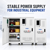 Stabilisateur de tension servo triphasé 380V 50Hz AVR 50/80/100KVA avec surveillance en temps réel, en cuivre, haute précision, robuste