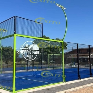 Pista de Pádel Profesional de Alta Calidad Exito con Techo Eléctrico y Césped Artificial, Pista de Tenis de Pádel Panorámica Interior - Product Image 6