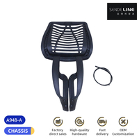 Dossier en maille plastique noir moderne et durable pour chaise de bureau Sendeline A948-A, fabriqué à Foshan