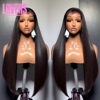 Peluca frontal de encaje 13x6 de cabello virgen vietnamita, densidad del 250%, 40 pulgadas de largo, lisa, de cabello humano, pelucas de cabello virgen indio, peluca frontal de encaje HD