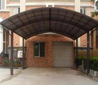 Abri de voiture en aluminium avec garage en polycarbonate pour le stationnement des voitures Cadre en aluminium Abri de stationnement