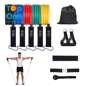 TopOne Family Fitness Ejercicio Elástico TPE Latex Toning Tube Juego de bandas de resistencia de 11 piezas - Product Image 1