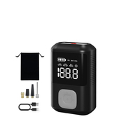 Lumière led d'urgence 12V DC Auto sans fil 150psi grand écran lcd mini pompe à air électrique gonfleur de pneu