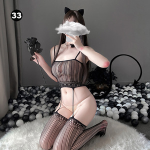 Sexy Chaud Transparent Sans Entrejambe Résille Body Maille Robe Bodystocking Dames Bas Vidéos Bas De Corps - Product Image 2