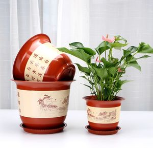 Nuova casa interna soggiorno verde paradiso albero degli uccelli <span class=keywords><strong>pianta</strong></span> con pelle di tigre orchidea verde vaso di fiori in resina per l'applicazione del giardino - Product Image 4
