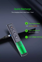 Présentateur multimédia H90S Stylo PPT sans fil Pointeur laser de retournement de page Télécommande pour une présentation efficace