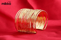 Bijoux minimalistes faits à la main, délicat, Simple, réglable, large, Bracelet en or, ouvert, pour femmes